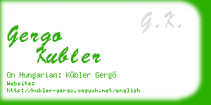 gergo kubler business card